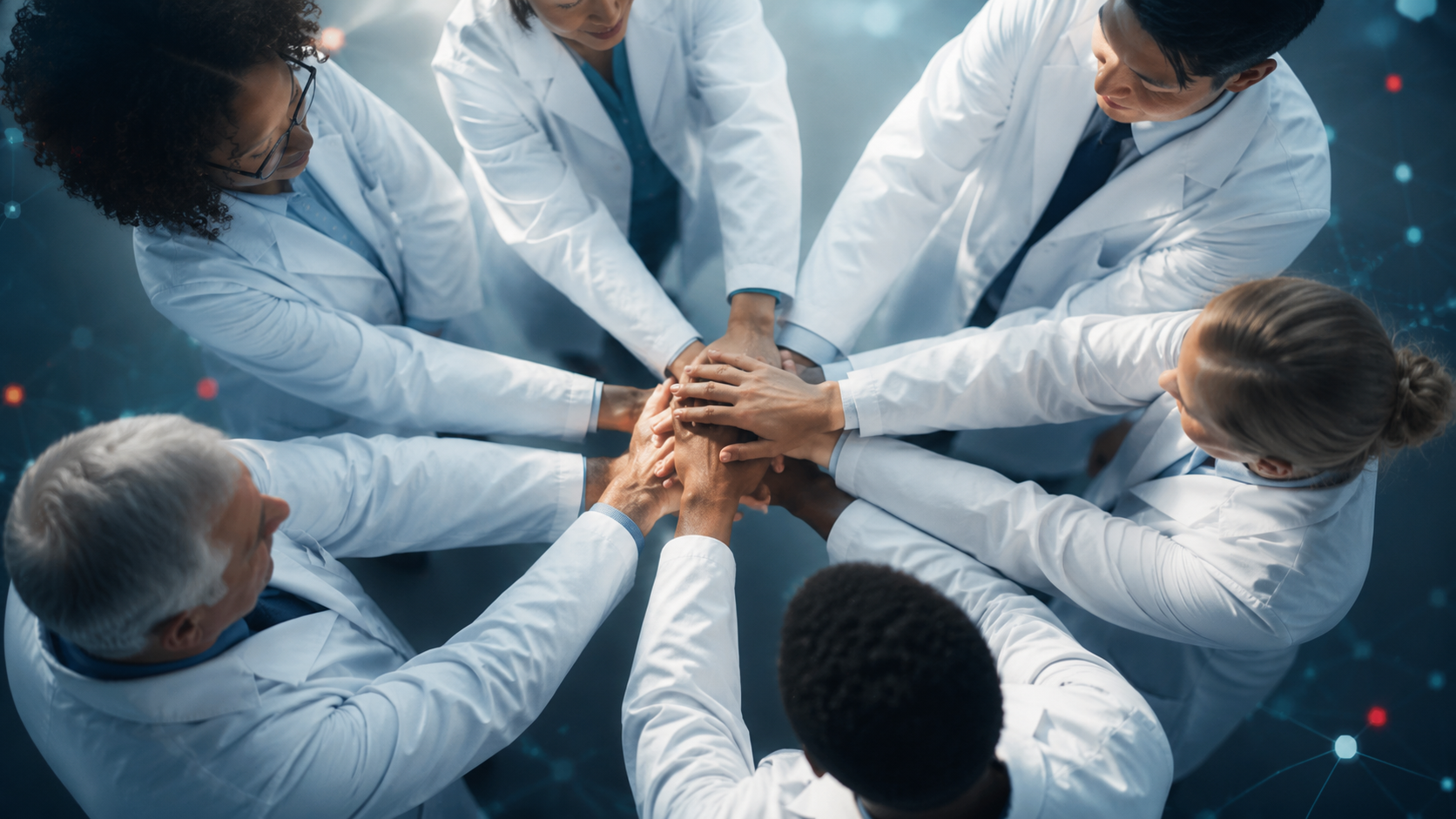 Doctors and researchers working together